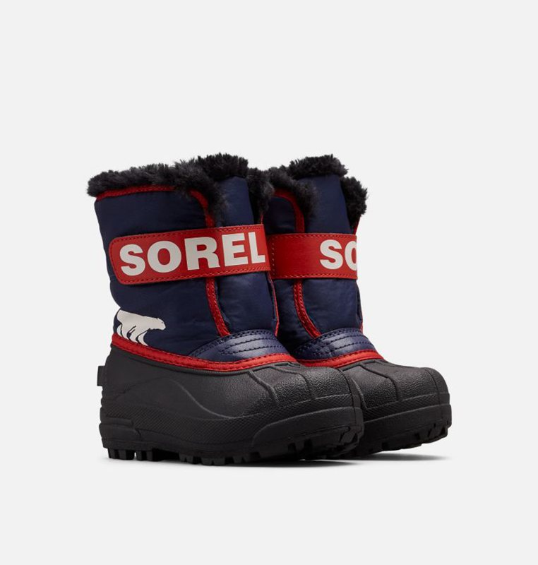 Sorel Barn Vinterkängor Marinblå/Röda - Childrens Commander™ - KYI-162834